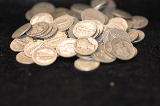 $10.00 FACE VALUE MIXED SILVER DIMES