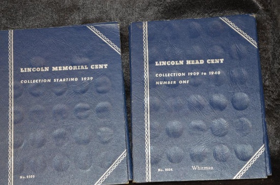 LINCOLN CENTS IN PARTIAL BOOKS