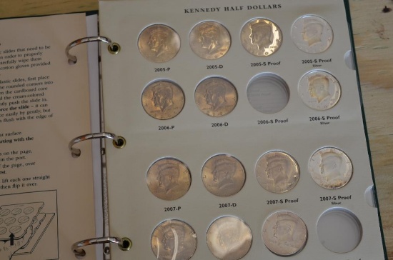 (14) Modern Kennedy Half Dollar Proofs in Book