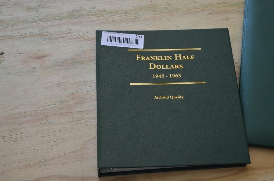 (28) Franklin Half Dollars & Partial Book