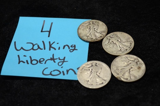 $2.00 FACE VALUE WALKING LIBERTY HALF DOLLARS