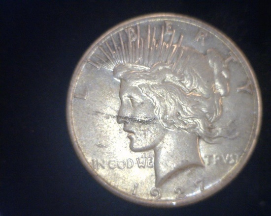 1927-S PEACE SILVER DOLLAR