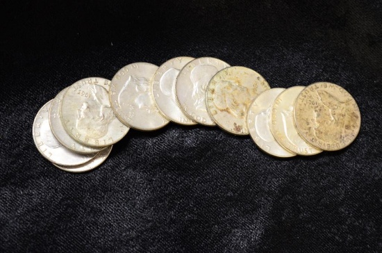 $5.50 FACE VALUE FRANKLIN HALF DOLLARS