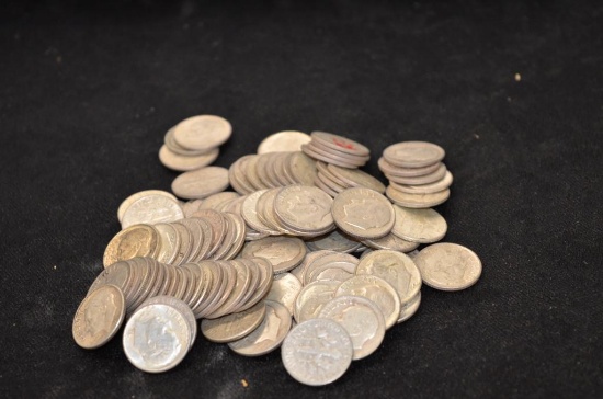 $10.00 FACE VALUE MIXED SILVER DIMES
