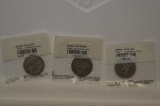 (3) BARBER HALF DOLLARS