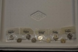 (9) MIXED SILVER QUARTERS