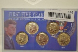 (5) 1965-1969 KENNEDY HALF DOLLARS