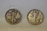 (2) WALKING LIBERTY HALF DOLLARS