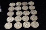 $10.00 FACE VALUE FRANKLIN HALF DOLLARS