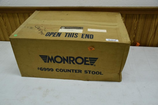 New old Stock Monroe advertising barstool