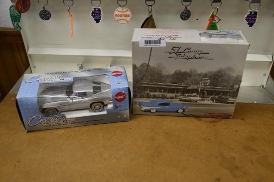 (2) Automotive Themed Telephones
