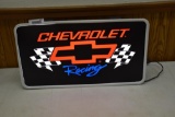 Chevrolet Racing light up plastic sign