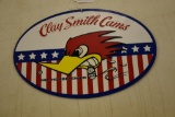 Clay Smith Cams single sided embossed tin sign 