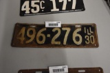 1930 Illinois license plate