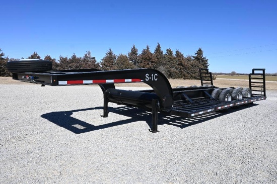 Shop built 34' combine trailer
