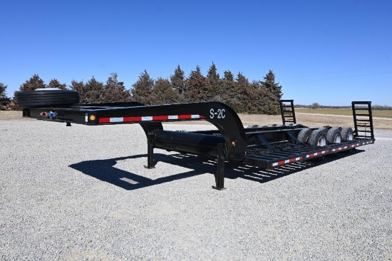 Shop built 34' combine trailer