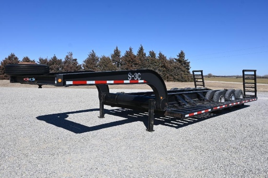 Shop built 34' combine trailer