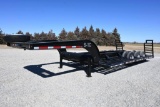 Shop built 34' combine trailer