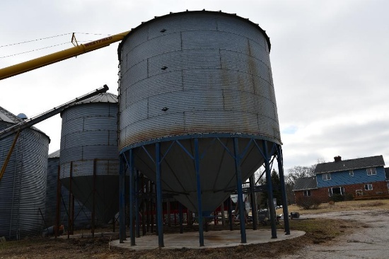 24' x 6-ring hopper bottom wet holding bin
