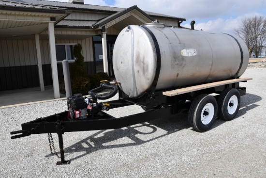 1,080 gal. SS. nurse trailer