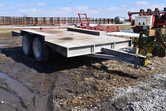 Shop built 13' flatbed trailer