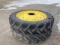 (2) 380/90R40 tires on 10-bolt rims