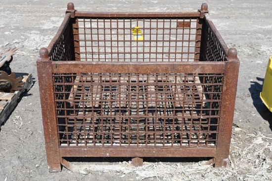 (2) 3'x3' metal crates