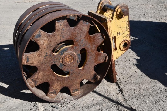 Entek excavator smooth wheel packer
