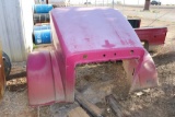 Red Peterbilt hood