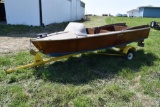 1958 13 ft. Morphew Early wooden boat sells complete with trailer