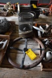Boat steering wheel & minnow bucket