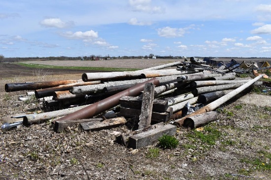 Large quantity of telephone poles