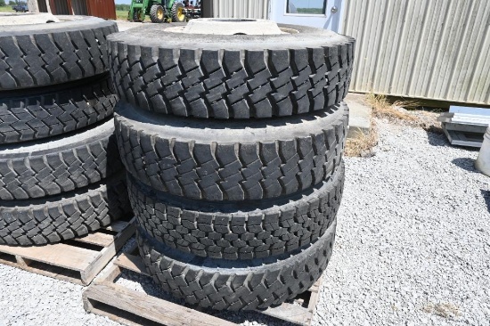 (4) Goodyear 11R22.5 tires and rims