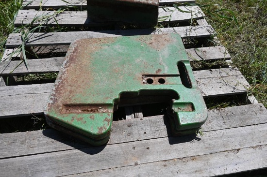 (2) John Deere suitcase weights