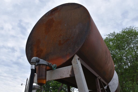 300 gallon overhead fuel barrel on stand
