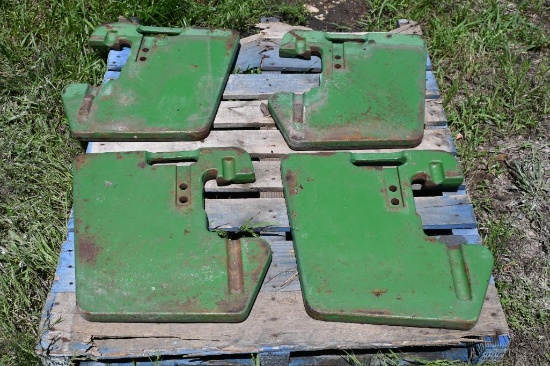 (4) John Deere suitcase weights