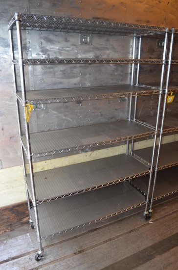 NFS rolling racking, 76 in. tall x 48 in. wide