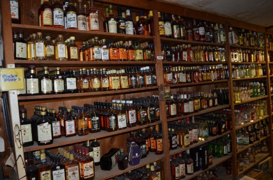 Large quantity of packaged liquor