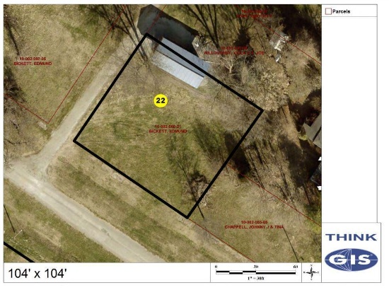 Lot 22: Unimproved 104' x 104' lot