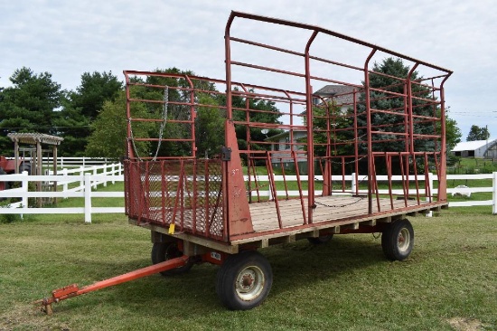 9'X16' kick-bale hay wagon on Kory 6072 gear