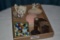 Marbles, wood items, & other pottery