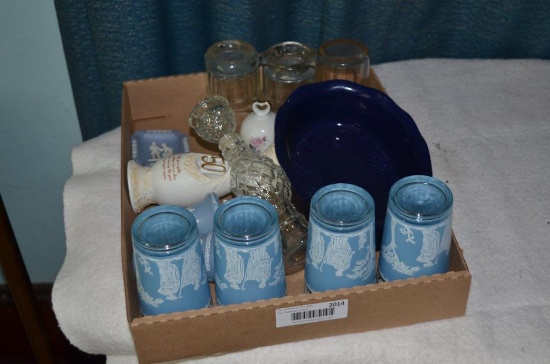 Drinking glasses, etc.