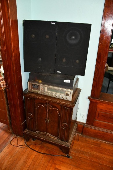 Symphonic record player & wooden record player cabinet