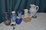 Pitchers, glassware, & other pottery