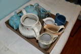 Pottery items to include pitchers