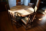 54 in. diameter Oak kitchen table