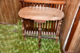 30 in. x 18 in. scalloped edge accent table