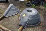 (2) Poly auger hoppers