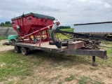 Seed tender gravity box on trailer