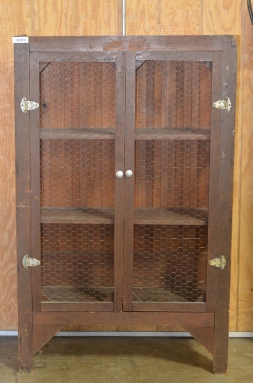 60 in. tall x 38 in. wide x 13 in. deep Rustic wood pie cabinet
